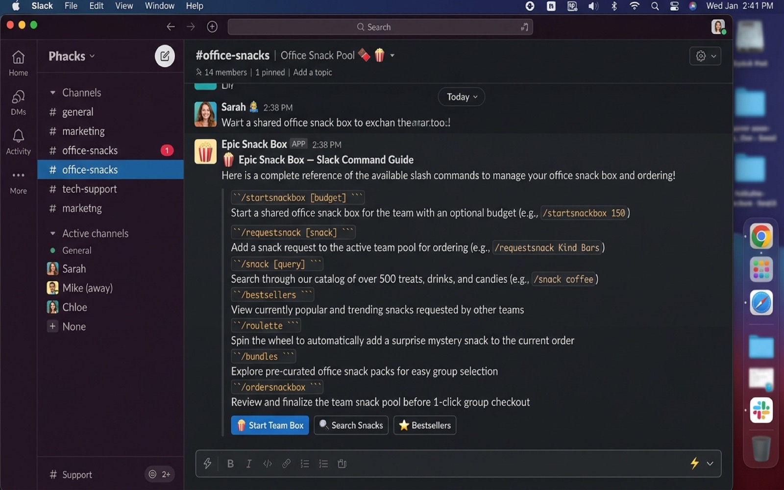 Slack Command Reference Guide
